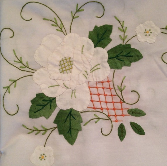 Handmade Embroidered & Applique Tablecloth