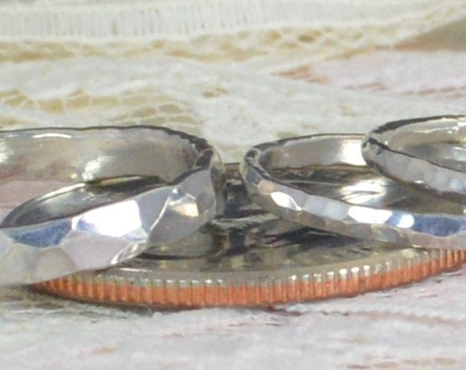 Pink Tourmaline Engagement Ring, Sterling Silver, Wedding Ring Set, Rustic Wedding Ring Set, October Birthstone, Sterling Silver Ring