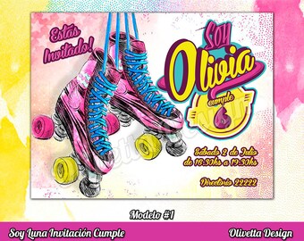 Soy Luna Invitation for Birthday Soy Luna Birthday, Soy Luna Invitation, Soy Luna, Soy Luna Printable, Soy Luna Invite - Digital File