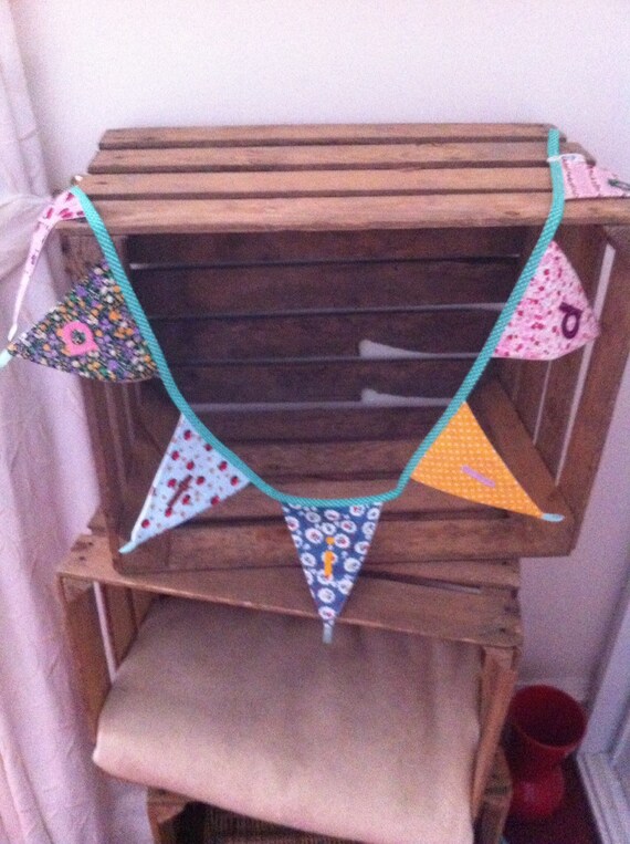 Bunting, chintzy bunting, personalised bunting, nursery bunting, named flags, spotty bunting,gingham bunting