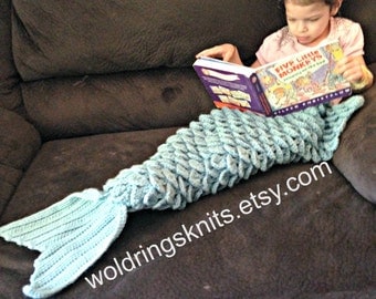Glitter Options Now Availble** Mermaid Blanket, Mermaid Tail Blanket, Child Mermaid Blanket, Adult Mermaid Blanket, Crochet Mermaid Throw