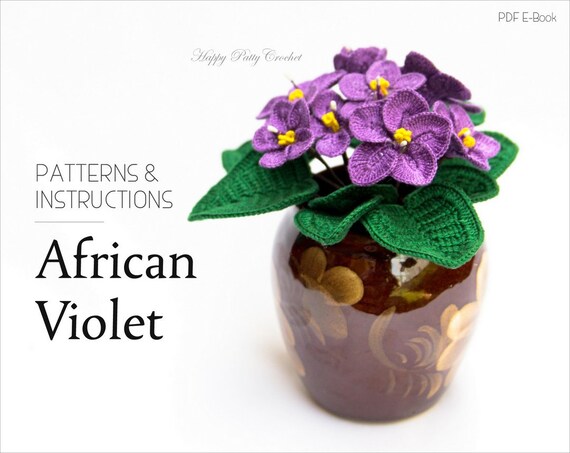 Crochet Flower Pattern Crochet African Violet Pattern