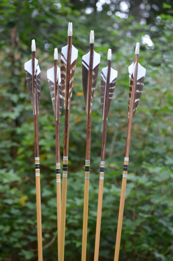 Archery arrows Premium port orford cedar walnut footed