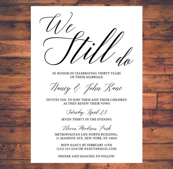  Vow Renewal Invitation We Still Do Simple by BrightPaper 