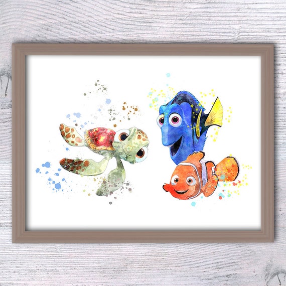 Finding Dory print Finding Nemo Wall art Nursery décor