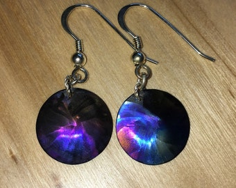 Cosmic - Earrings Coloured Titanium & Sterling Silver
