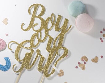 Baby Shower Cake Toppers - Gender Reveal Cake Topper - Boy or Girl Cake Topper - Baby Shower Decor - New Baby Cake Topper