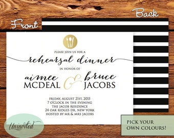 Printable Wedding Rehearsal Invitation, RD1