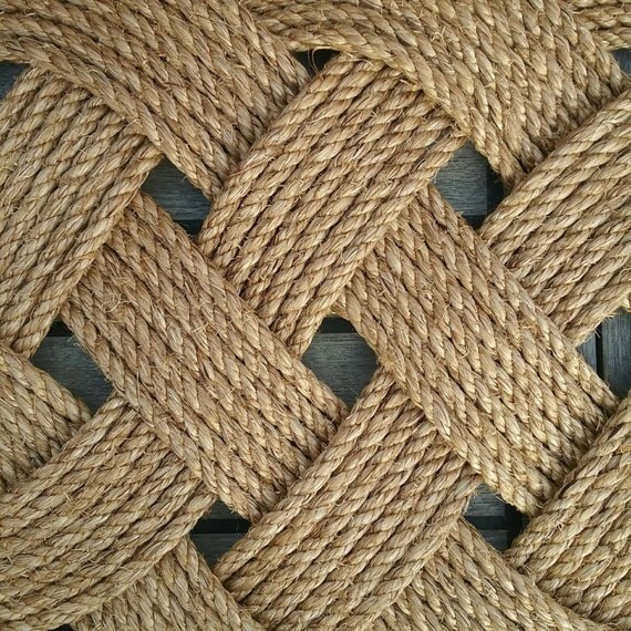 Nautical Rope Door Mat Natural Manila Rope Seven Seas Knot