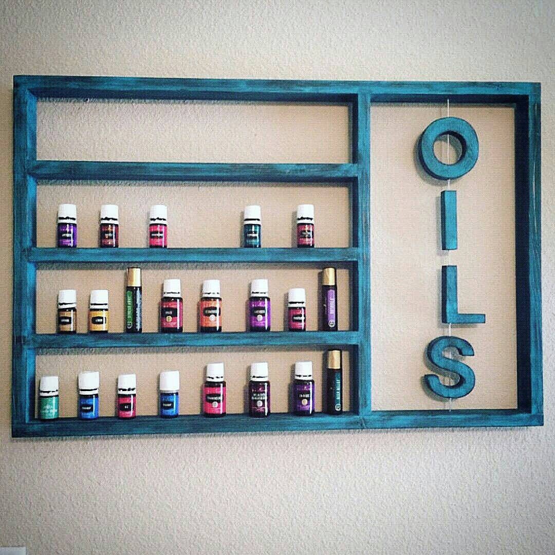 Wood Essential Oils Shelf oil rack oil storage hanging