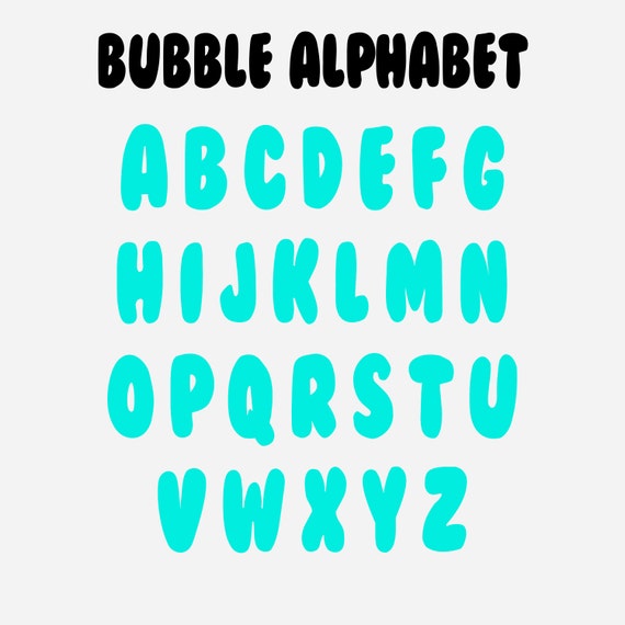 bubble letters numbers cursive fonts numbers