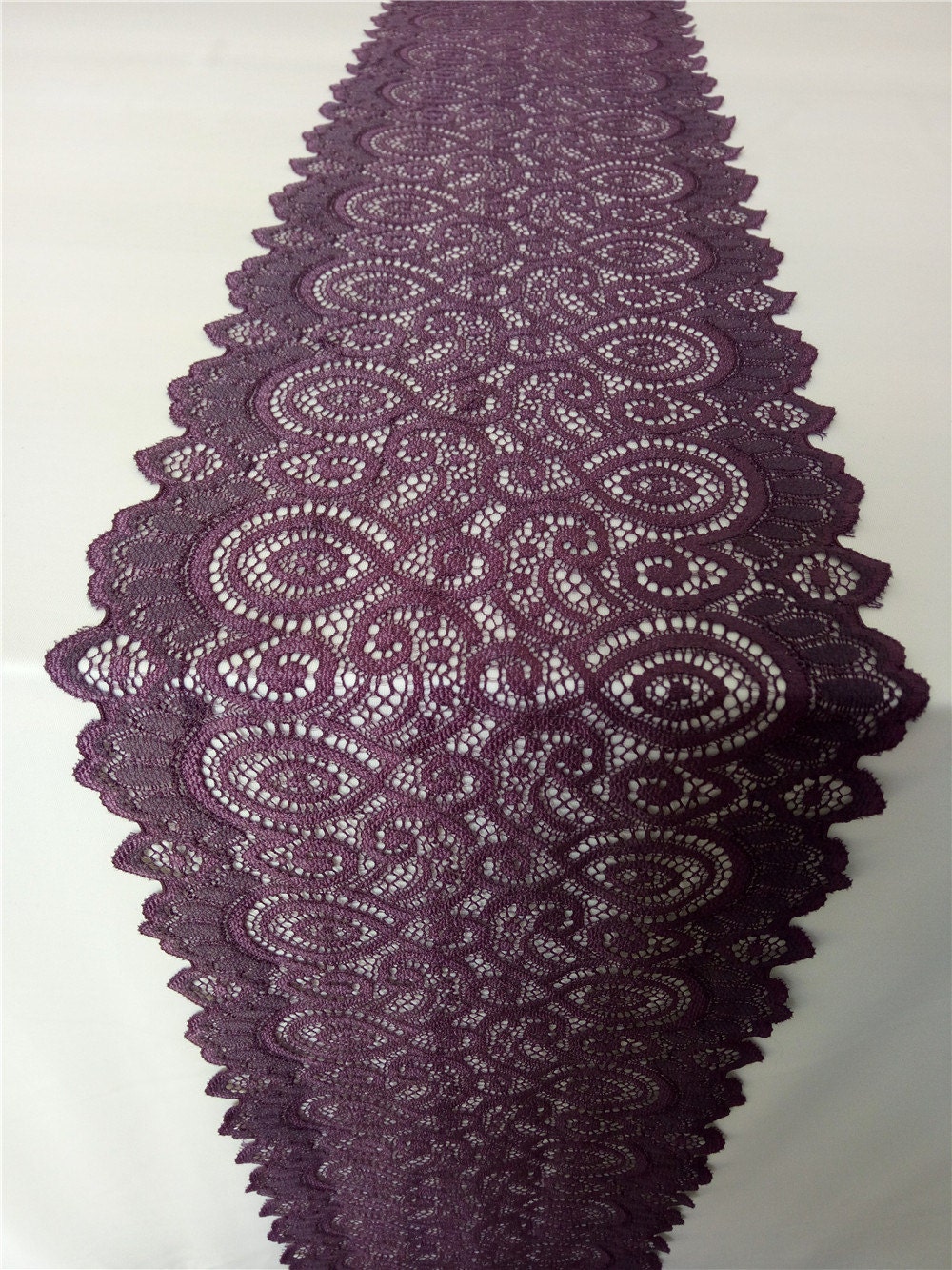 Purple Table Runner Eggplant Purple Table Runner 7 Wedding Runners Lace R121601
