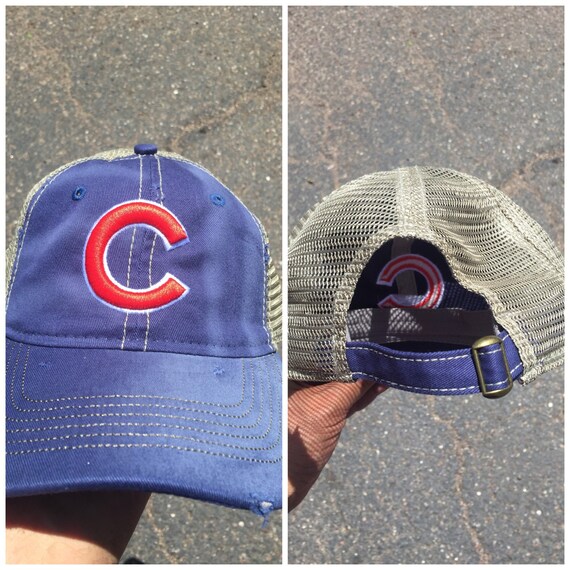 Chicago Cubs baseball hat Distressed by WisconsinMade on Etsy