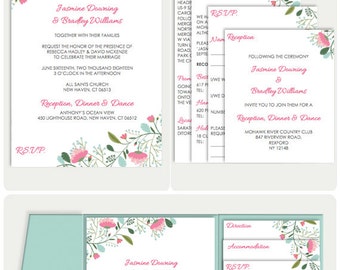 Butterfly Pocket Invitation Kit INSTANT DOWNLOAD DiY