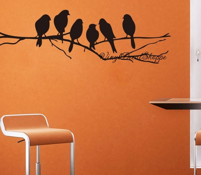 Birds on a Branch Wall Decal Bird Wall Decal Tree Decal