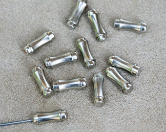 Clutches Silver Plated Hat Pin Bullets Stick Pin Back Ends Clutches 11mm Silver Stick Pin End (4 Piece) Silver Plated - Aleks Jewelry