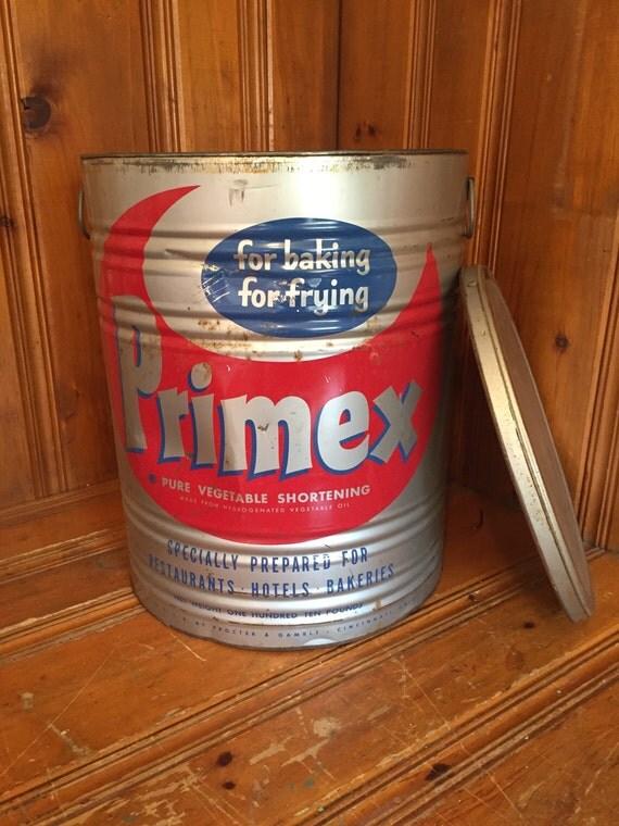 Vintage Primex Pure Vegetable Shortening Can by FilosaphyFinds