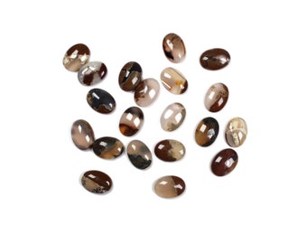 18x13mm Moss Agate Cabochon - Gemstone Cabochons, Wholesale Gemstones Cab, Gemstone Supplies, Oval Cabochon, Green Cabochon 13x18