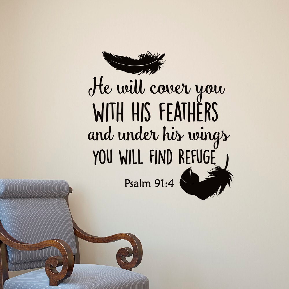 Psalm 914 He Will Cover You With His Feathers Bible Verse
