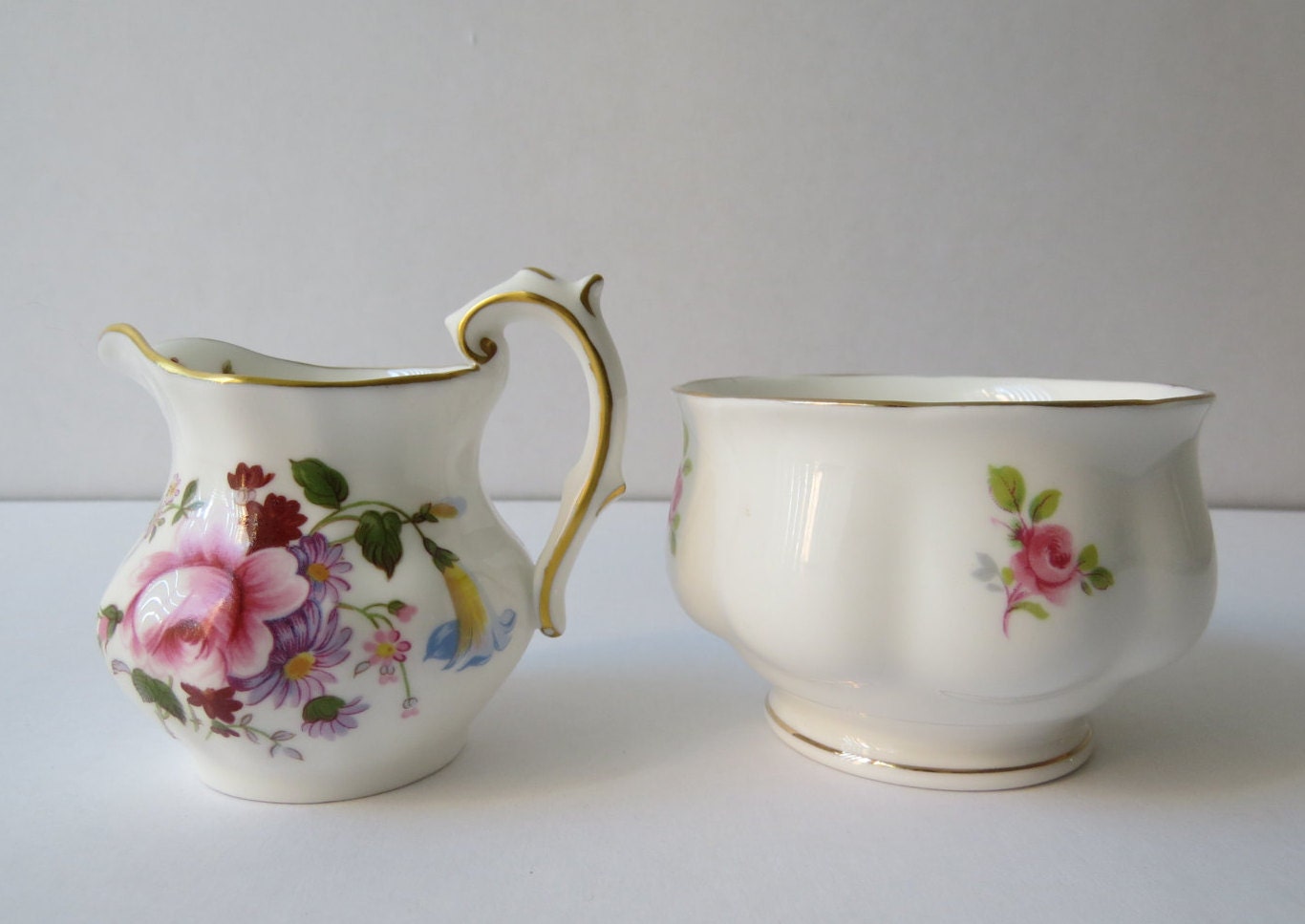 Fine China Sugar, Cotswold England, Creamer Bowl, Derby Posies Royal ...