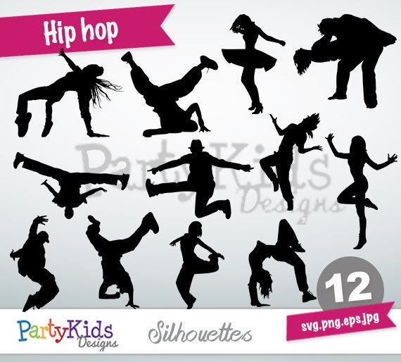 Download Hip Hop Silhouette Instant Download PNG JPG SVG eps files