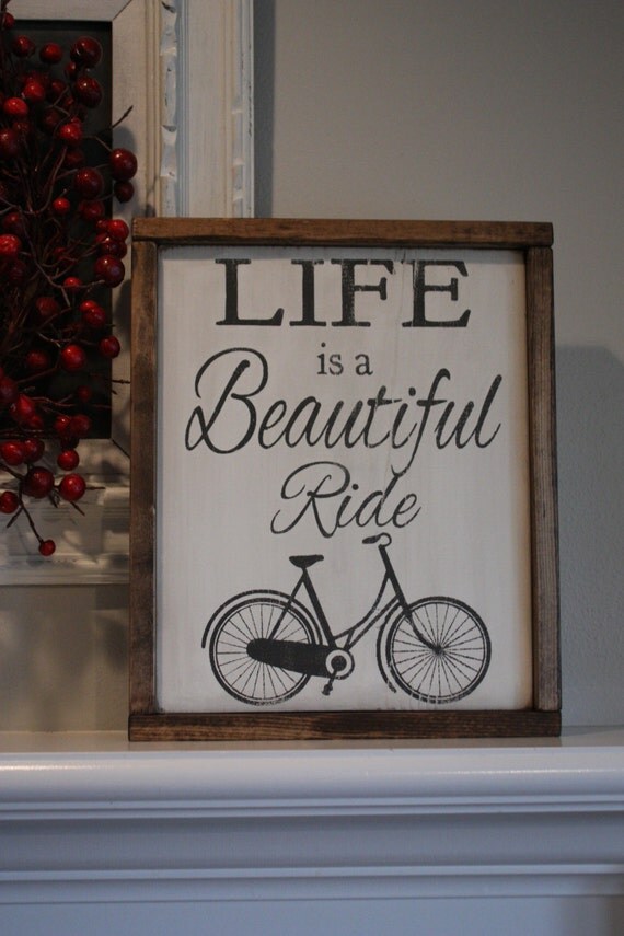 Life is a Beautiful Ride wood sign//wall by 42ndCircleDesign