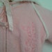 Vintage 1950's Babies' Pindyck Sno-Bunny Fuzzy Pink Sleeper Footies Pajamas Hood White Poms Sz 0 - 9 Mo Adorable Christmas Story