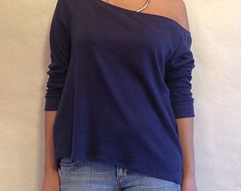 Off the Shoulder High Low Long Sleeve Top / Off the Shoulder Top / High Low Top / Long sleeve Top / Off the Shoulder Tunic / High Low Tunic