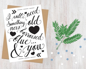 Will You Be My Matron of Honor Card | 100% Recycled Card | Something Old, New, Borrowed, Blue.. and You