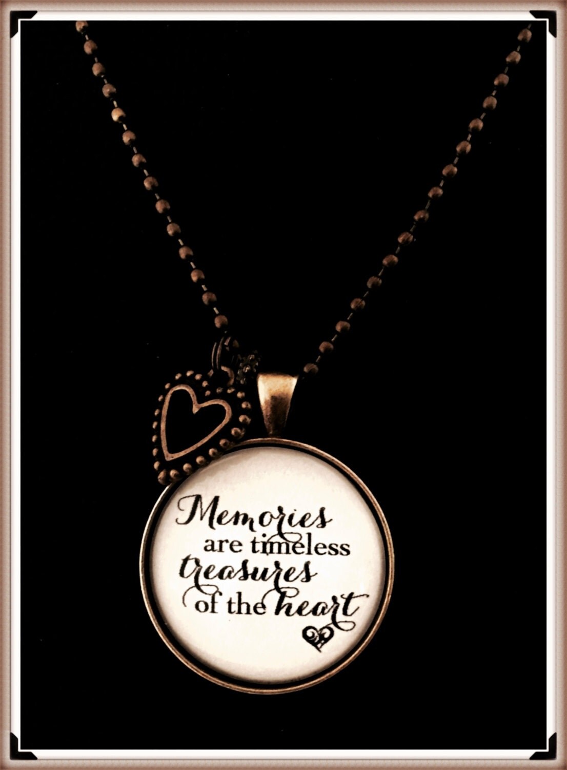 Quote Pendant Necklace Memory Pendant Necklace by TimelessTruths