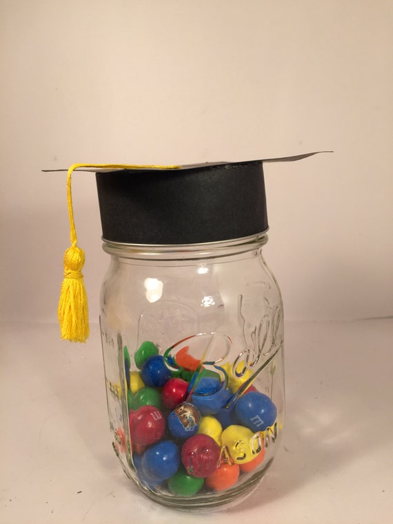 Items similar to Graduation Mason Jar Gift with Cap on Etsy