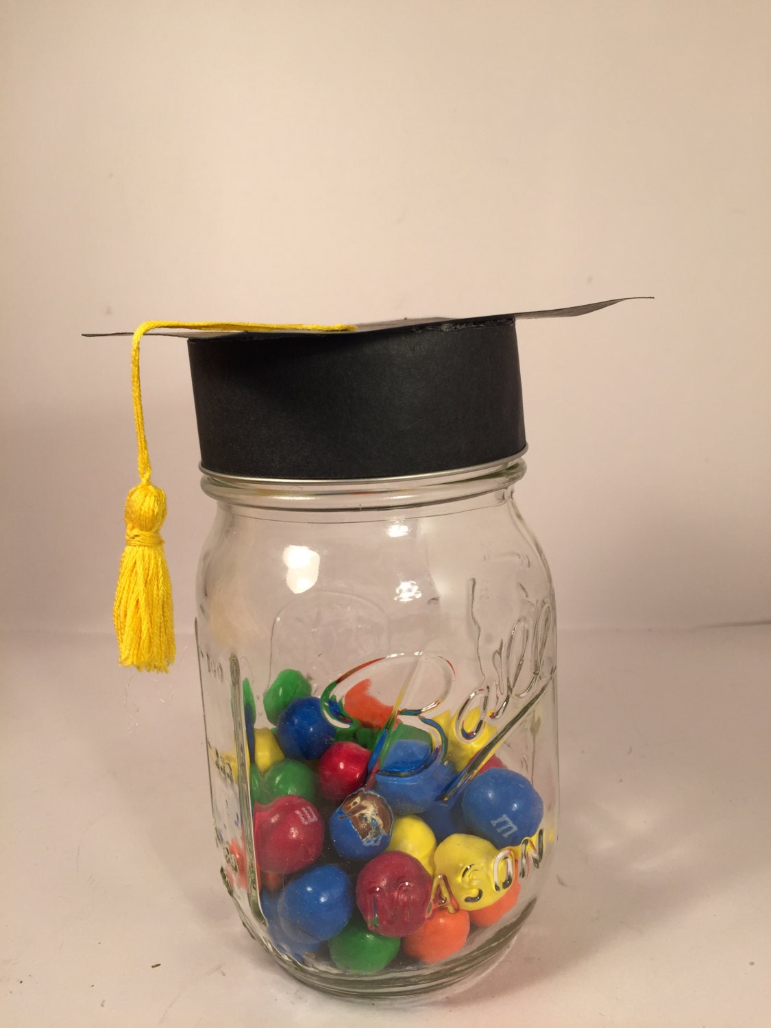 Graduation Mason Jar Gift with Cap by BlueFrogMetalWorks on Etsy