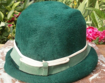 French Vintage Chapeau Bibi années 50 look Parisienne - French Vintage 50's Hat Chic Parisienne