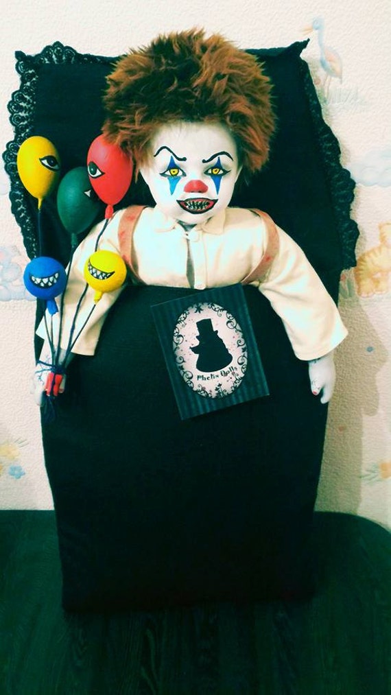 Creepy Dead Zombie Clown Scary OOAK Horror by PhelixHorrorDolls