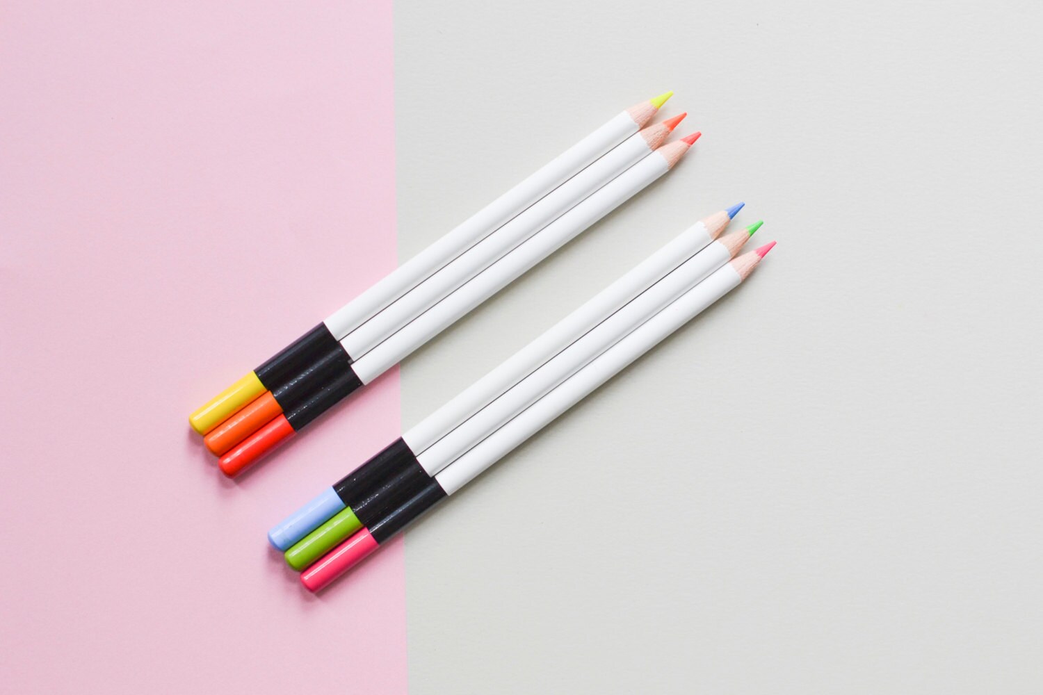 6 Highlighters highlighting pencils neon pencils colored