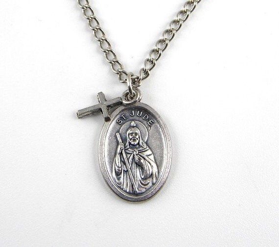 St Jude Necklace Patron Saint Of Hope And Impossible By