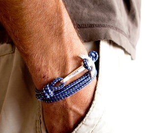 Mens Bracelet, Anchor Bracelet, Rope Bracelet, Mens Anchor Bracelet
