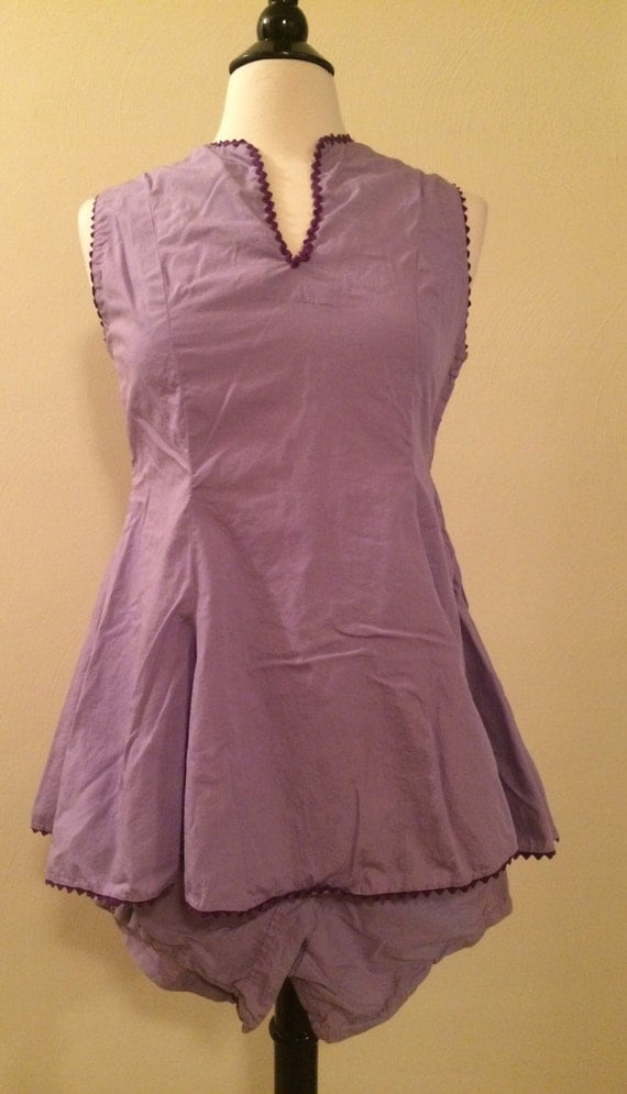 1959s Vintage Maternity Summer Set in Lavender Purple with
