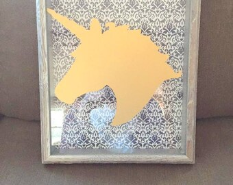 Unicorn Head Decal/Sticker for your wall, window, mirror, car, etc.