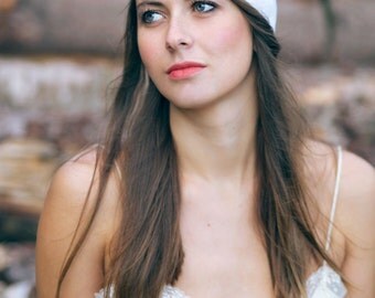 Wedding Headband, boho wedding headband, folk wedding headband, romantic headband, white and glitter headband.