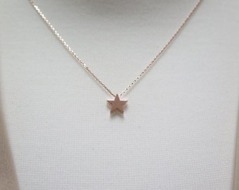 Thank you SALE /Tiny star necklace / delicate star necklace / start short necklace / gift star necklace / dainty start necklace with giftbox