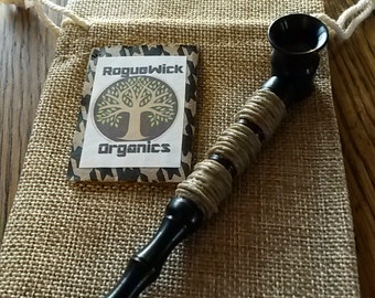Peace Pipe Handcrafted With Organic Hemp Wick Smoking Pipe