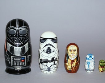 Star Wars Nesting dolls, Matryoshka Doll 5pcs, Darth Vader, Funny Gifts, Kids Room Decor, Kids Gifts