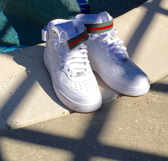 Custom gucci 1's af1 mid top air forces brand new by nachokicks