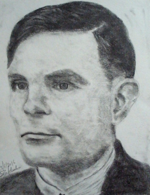 Alan Turing 6B Pencil Drawing