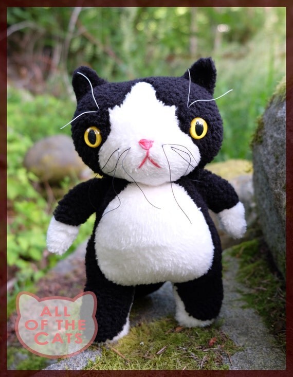 tuxedo cat plush toy