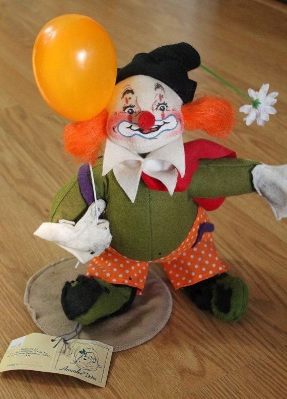 Annalee Mobilitee Clown Doll-Vintage Clown-Large Annalee