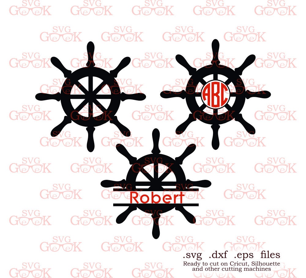 Download Ship Wheel SVG cut files Ship Wheel Monogram Frame svg cut