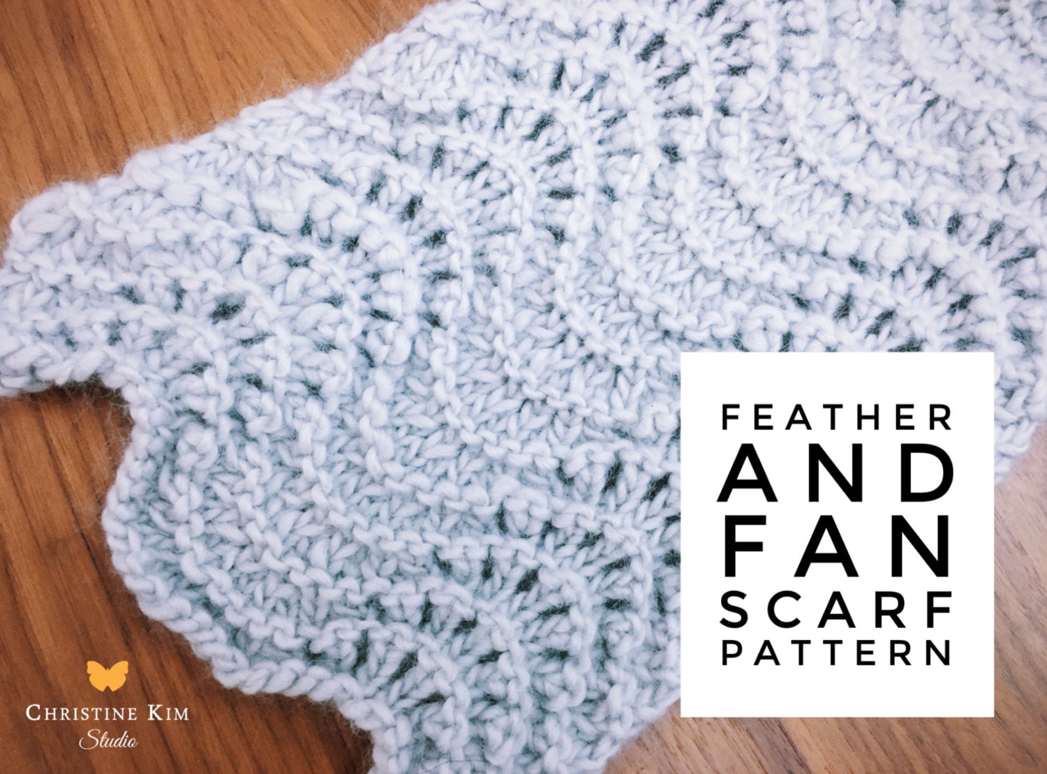 KNITTING PATTERN: Feather & Fan Lace Scarf