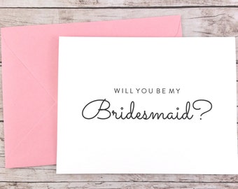 Will You Be My Bridesmaid Card, Bridesmaid Proposal Card, Wedding Card, Bridesmaid Gift - (FPS0016)
